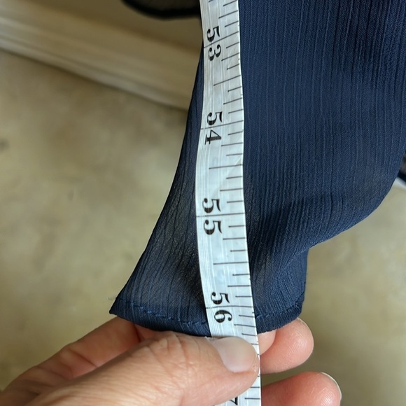 Vera Wang WHITE label midnight blue maxi gown formal bridesmaid dress size 12 - Picture 15 of 16